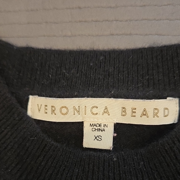 Veronica Beard Black Floral Long Sleeve Blouse - Picture 3 of 4